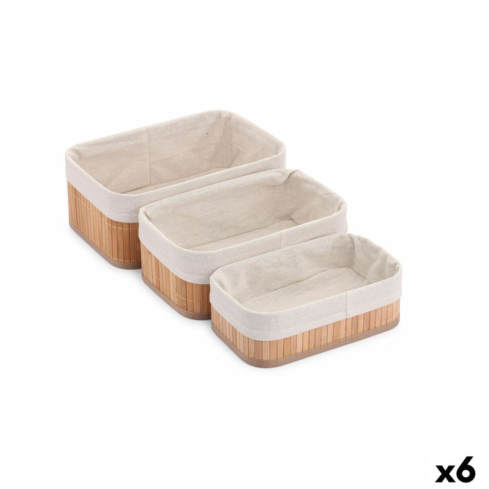 Set de Coșuri Confortime Natural Bambus (3 Piese) (6 Unități)