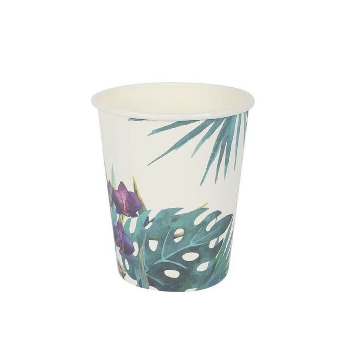 Set de pahare Algon De unică folosință Carton Tropical 10 Piese 250 ml (24 Unități)