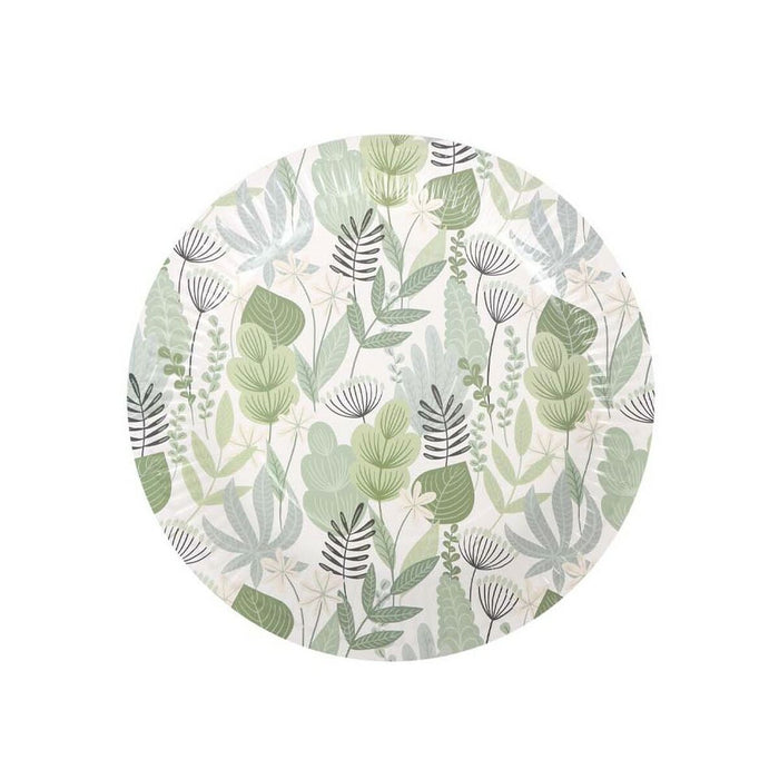 Set de farfurii Algon De unică folosință Carton Floral 3 Piese 28 cm (24 Unități)
