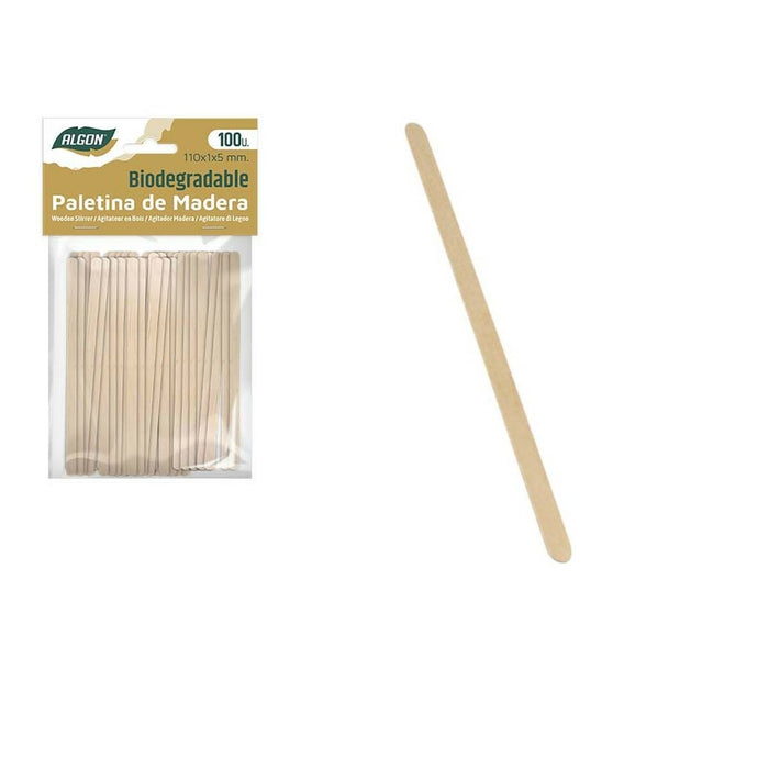 Set pentru îndepărtarea cafelei Algon Lemn 100 Piese 110 x 1 x 5 mm (24 Unități)