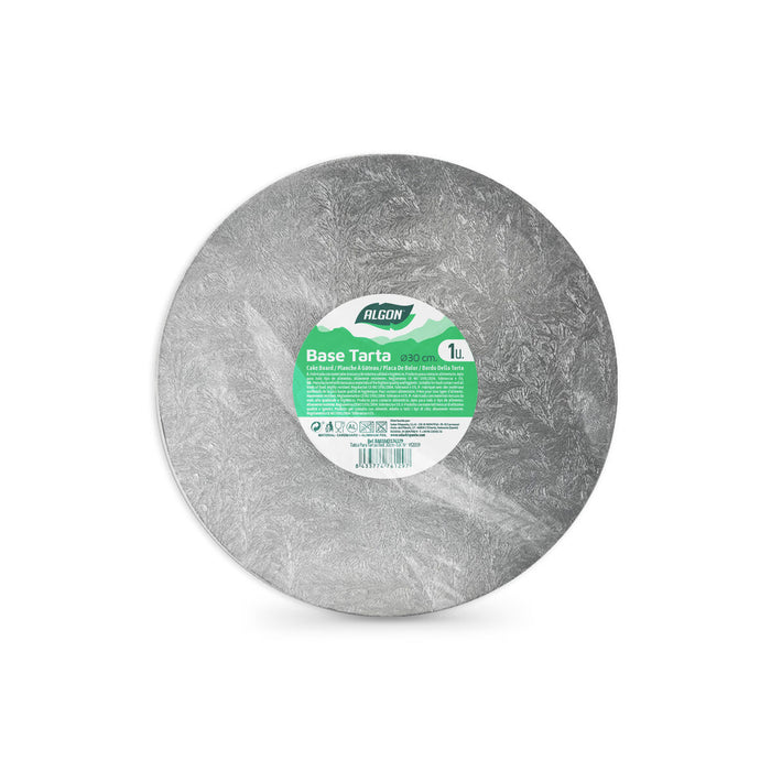 Stativ pentru prăjituri Algon Argintiu 30 x 30 x 1,5 cm Rotund (18 Unități)