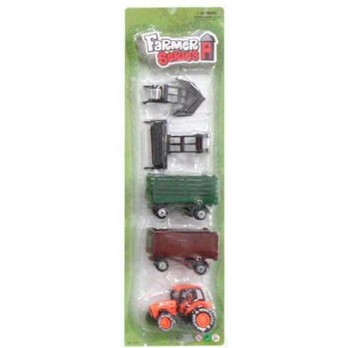 Set de Jucării cu Vehicule Tractor Accesorii 5 Piese