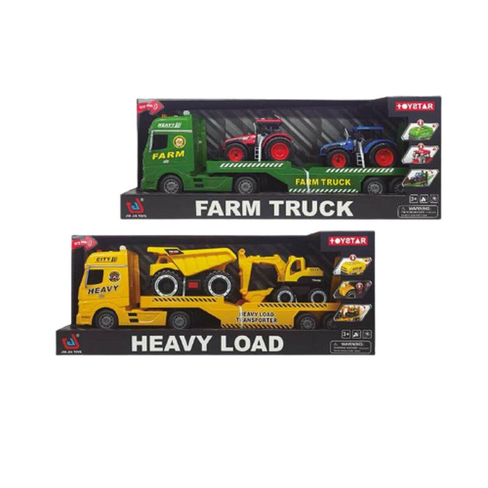 Set de Jucării cu Vehicule Farm Truck or Heavy Load 1:12 3 Piese