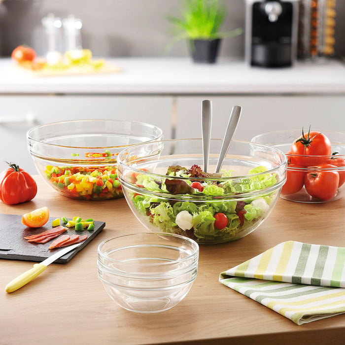 Salatieră Luminarc Transparent Sticlă (Ø 26 cm) (6 Unități)
