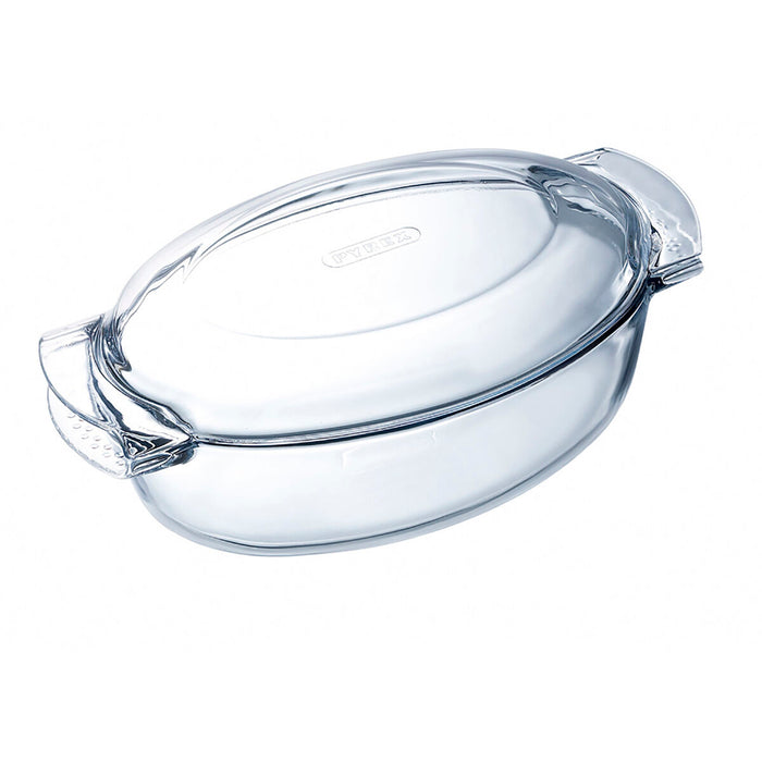 Vas pentru Cuptor Pyrex Classic Cu Capac Oval 39 x 23 x 15 cm Transparent Sticlă (3 Unități)