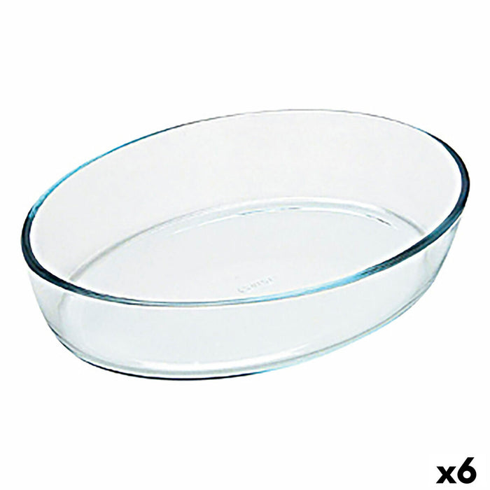 Vas pentru Cuptor Pyrex Classic Oval 35 x 24 x 7 cm Transparent Sticlă (6 Unități)