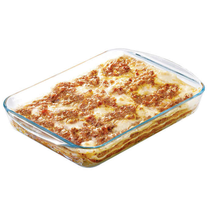 Vas pentru Cuptor Pyrex Classic Vidrio Dreptunghiular Transparent Sticlă 35 x 23 x 6 cm (6 Unități)