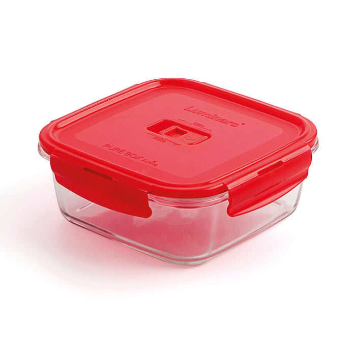Cutie pentru prânz ermetică Luminarc Pure Box Roșu 1,22 L Sticlă (6 Unități)