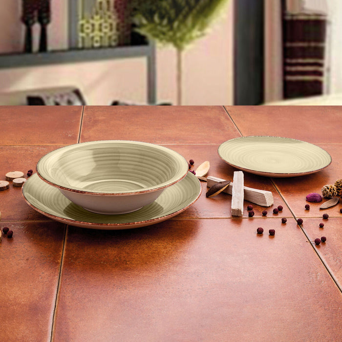 Farfurie Adâncă Quid Natura Vita Ceramică Verde (ø 21,5 cm) (12 Unități)