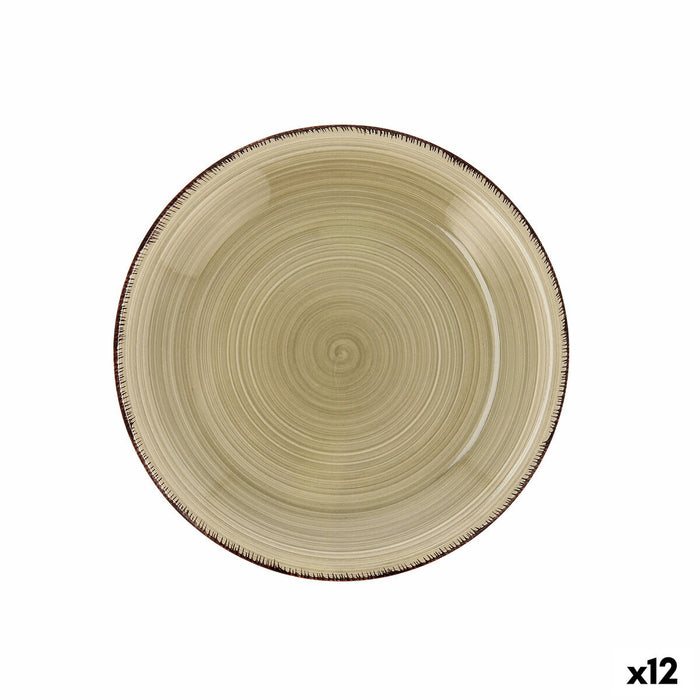 Farfurie pentru desert Quid Natura Vita Ceramică Verde (19 cm) (12 Unități)