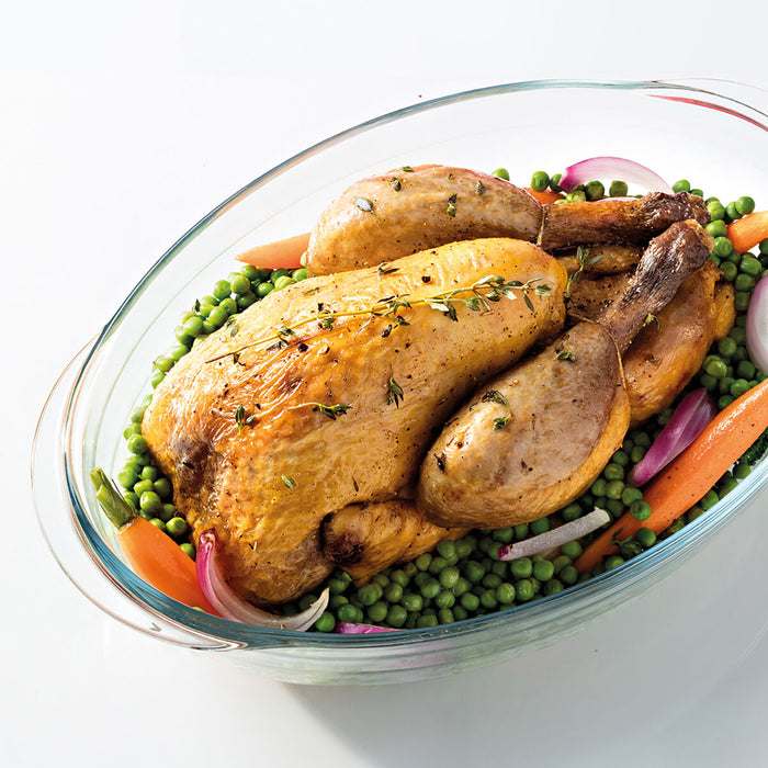 Vas pentru Cuptor Ô Cuisine Ocuisine Vidrio Oval Transparent Sticlă 30 x 21 x 7 cm (4 Unități)