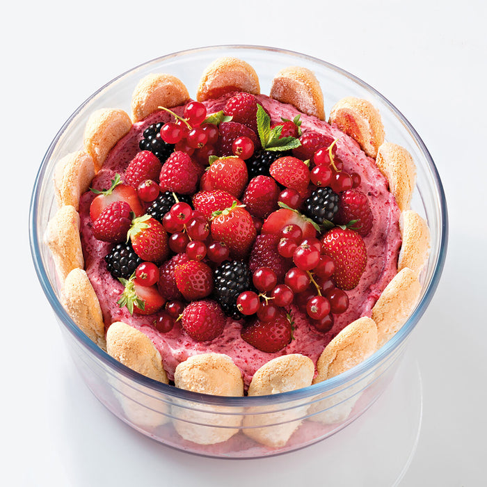 Formă pentru cuptor Ô Cuisine Ocuisine Vidrio Sufleu Transparent Sticlă 22 x 22 x 10 cm (4 Unități)