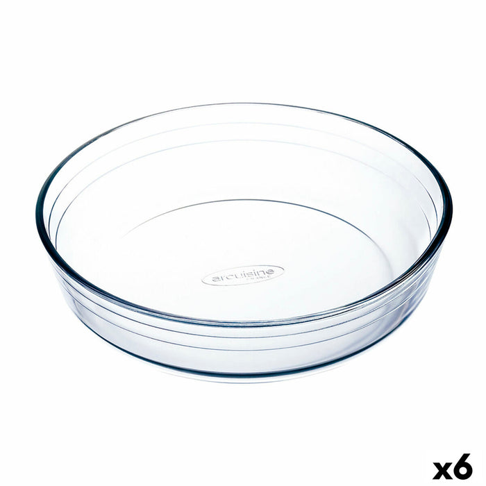 Formă pentru cuptor Ô Cuisine Rotund 23 x 23 x 6 cm Transparent (6 Unități)