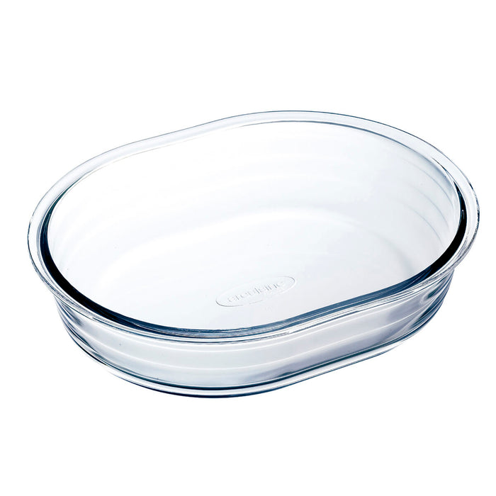 Formă pentru cuptor Ô Cuisine Oval Transparent 25 x 20 x 6 cm (6 Unități)