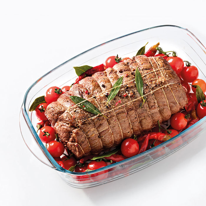 Vas pentru Cuptor Ô Cuisine Ocuisine Vidrio Dreptunghiular Transparent Sticlă 39 x 24 x 6 cm (6 Unități)