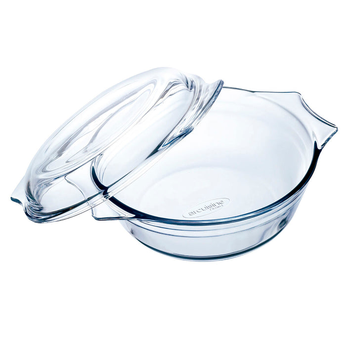 Vas pentru Cuptor Ô Cuisine Ocuisine Vidrio Cu Capac Transparent Sticlă 27 x 24 x 11 cm (3 Unități)