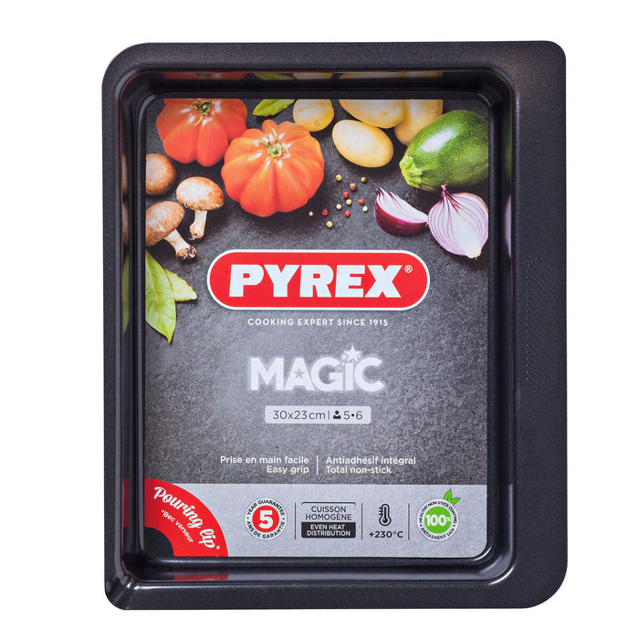 Vas pentru Cuptor Pyrex Magic Dreptunghiular Metal 30 x 23 cm 6 Unități