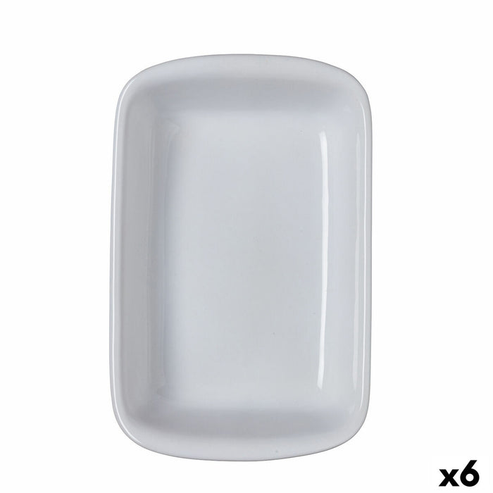 Vas pentru Cuptor Pyrex Supreme Dreptunghiular 30,2 x 20 x 7,4 cm Ceramică Alb (6 Unități)