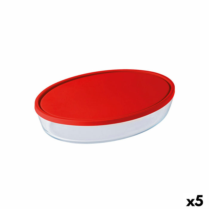 Platou pentru Servire Ô Cuisine Cook&store Ocu Cu Capac 3 L Transparent Sticlă Silicon 5 Unități