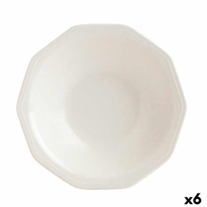 Farfurie Adâncă Churchill Artic Ceramică Alb Čínské nádobí (6 Unități) (ø 21,5 cm)
