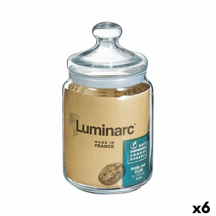 Borcan Luminarc Club Transparent Sticlă 1,5 L (6 Unități)