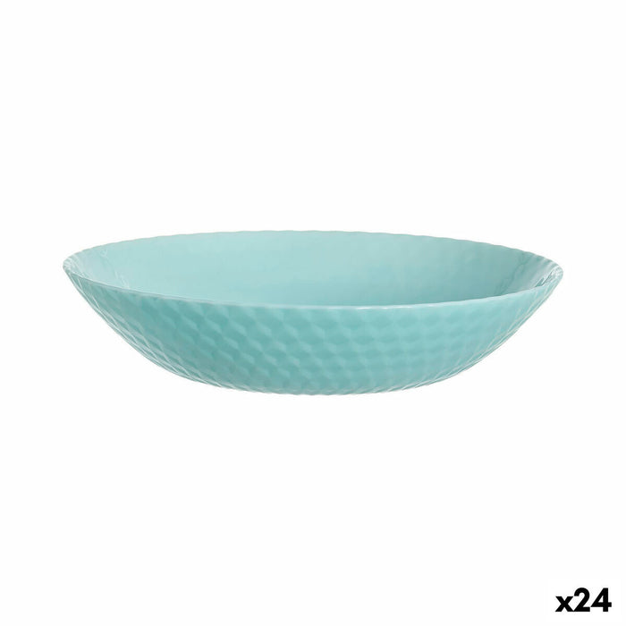 Farfurie Adâncă Luminarc Pampille Turquoise Sticlă (20 cm) (24 Unități)