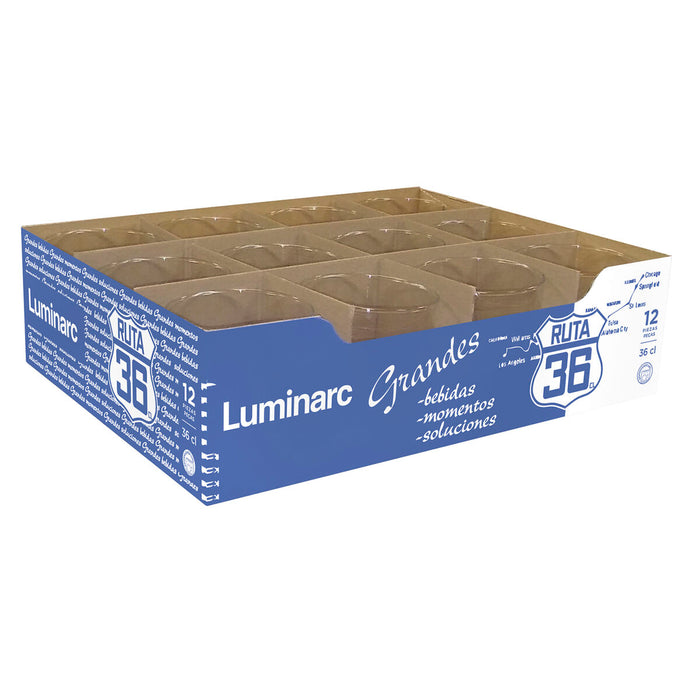 Pahar Luminarc Ruta 36 Transparent Sticlă (360 ml) (12 Unități)