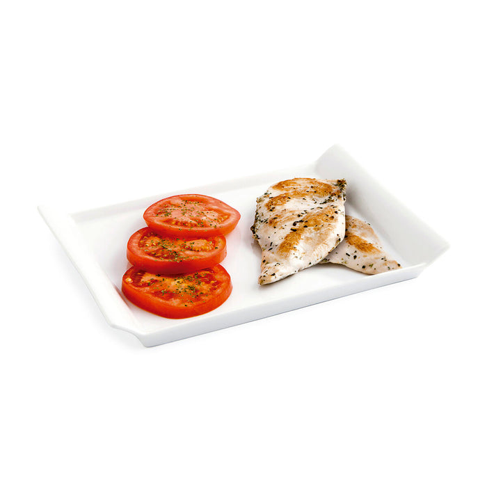 Tavă pentru gustari Quid Gastro Fresh 26 x 18 cm Ceramică Alb (6 Unități)