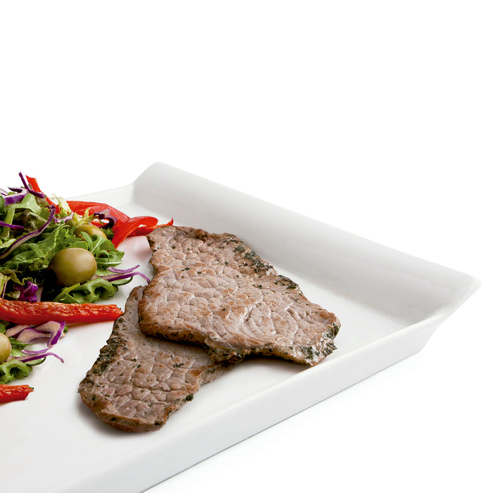 Platou pentru Servire Quid Gastro Fresh Dreptunghiular Ceramică Alb (36 x 25 cm) (6 Unități)