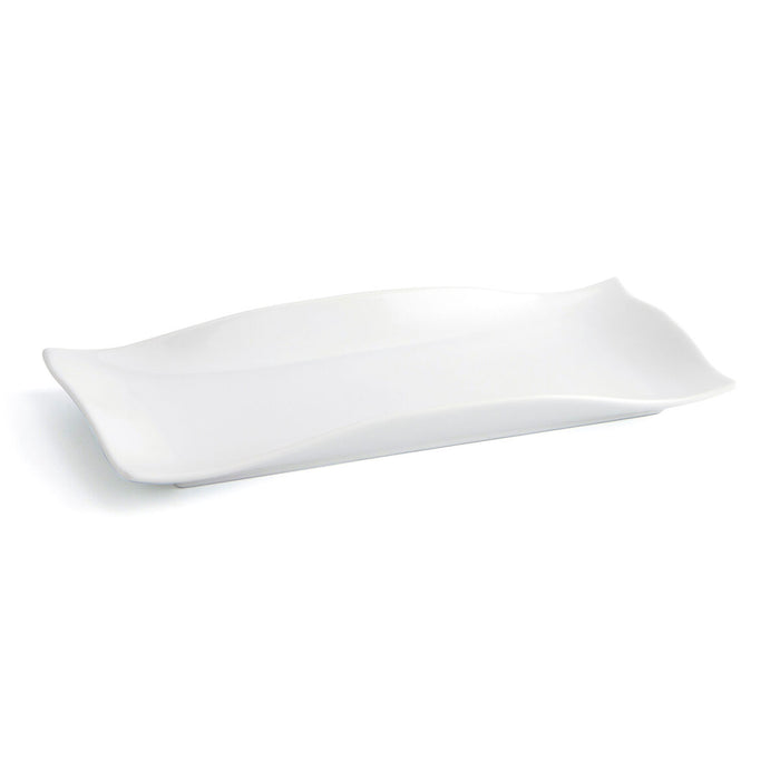 Platou Plat Quid Gastro Fun Alb Ceramică 29,5 x 11 x 3 cm (6 Unități)