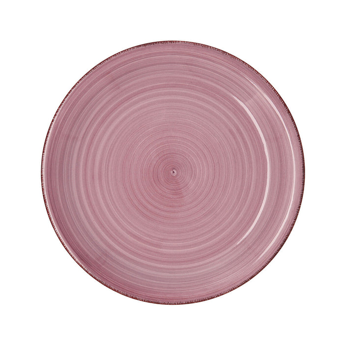 Platou Plat Quid Vita Peoni Roz Ceramică Ø 27 cm (12 Unități)