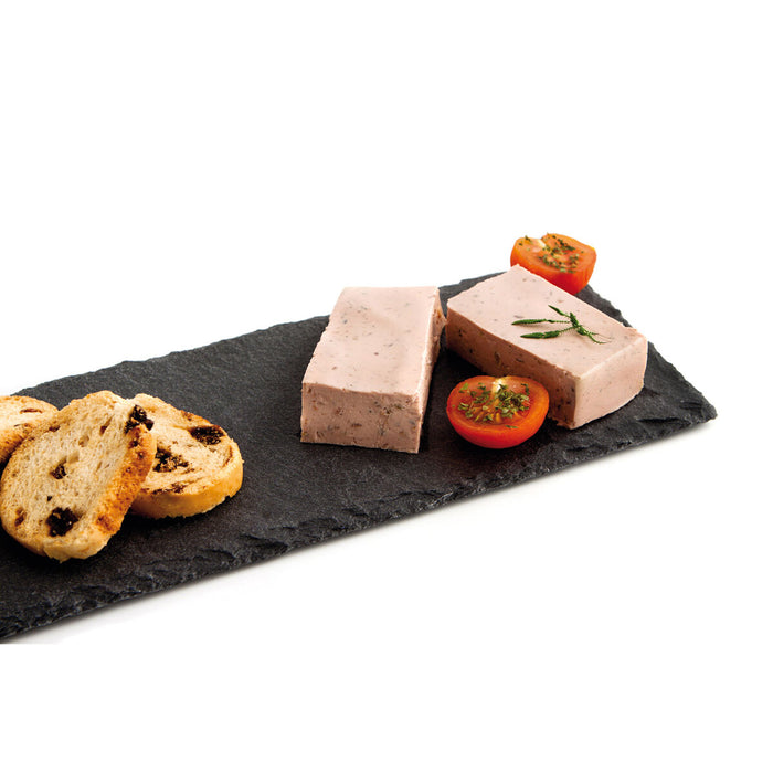 Tavă din Ceramică Efect Ardezie Quid Gastro Fun Negru (30 x 10 cm) (12 Unități)