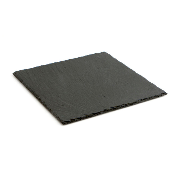Tavă din Ceramică Efect Ardezie Quid Gastro Fun Negru (25 x 25 cm) (12 Unități)