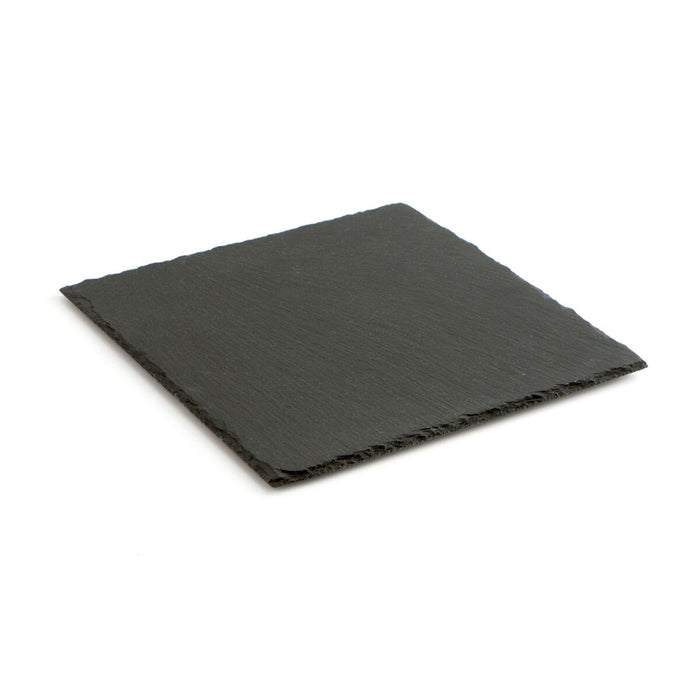 Tavă din Ceramică Efect Ardezie Quid Gastro Fun Negru (30 x 30 cm) (12 Unități)