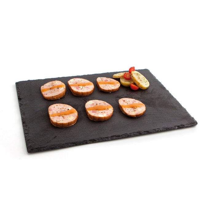 Tavă din Ceramică Efect Ardezie Quid Gastro Fresh Negru (40 x 30 cm) (12 Unități)