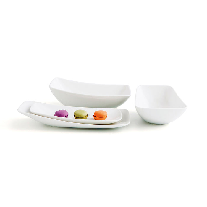 Platou Plat Ariane Vital Rectangular Dreptunghiular Alb Ceramică 29 x 15,5 cm (6 Unități)