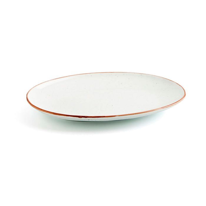 Platou pentru Servire Ariane Terra Oval Ceramică Bej (Ø 32 cm) (6 Unități)