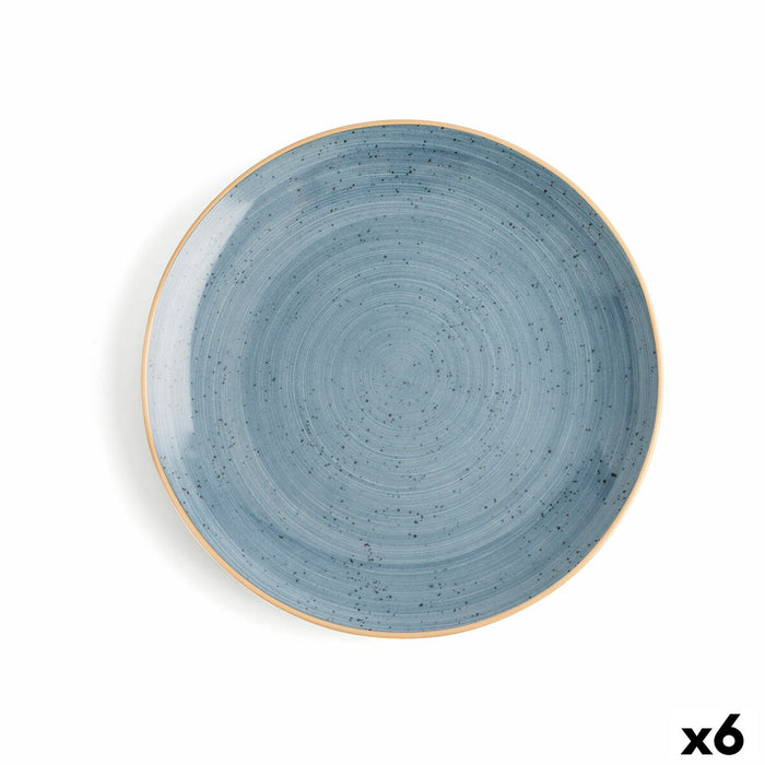 Platou Plat Ariane Terra Albastru Ceramică Ø 27 cm (6 Unități)