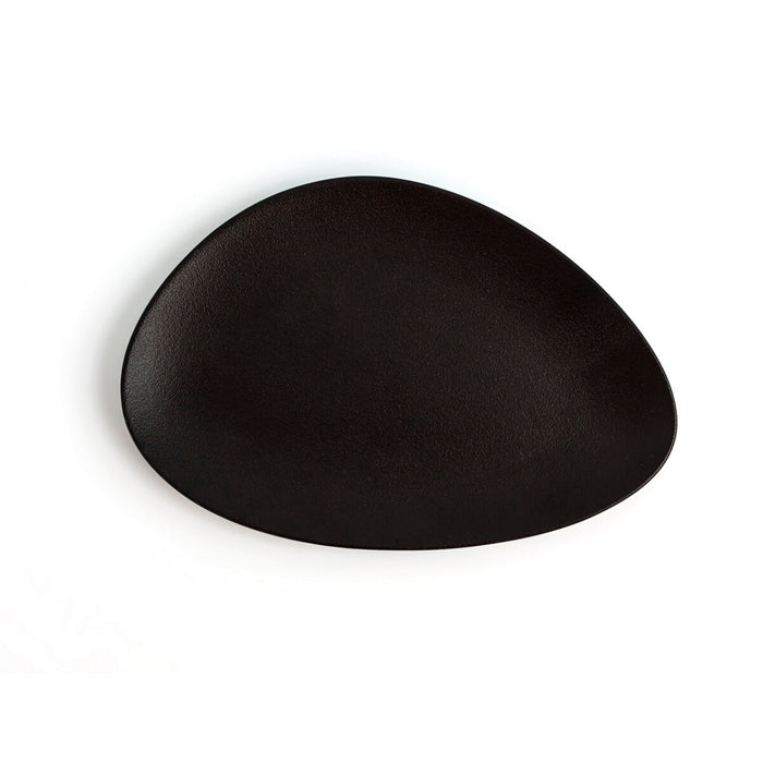 Platou Plat Ariane Antracita Triunghiular Negru Ceramică Ø 21 cm (12 Unități)