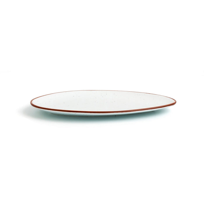 Platou Plat Ariane Terra Triunghiular Bej Ceramică Ø 29 cm (6 Unități)