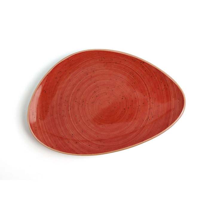 Platou Plat Ariane Terra Triunghiular Roșu Ceramică Ø 29 cm (6 Unități)