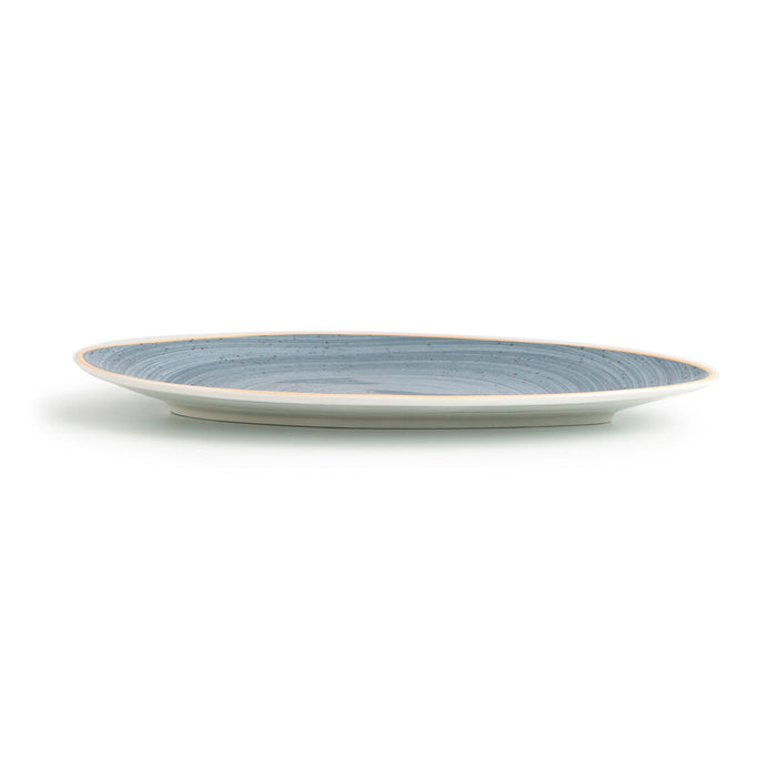 Platou Plat Ariane Terra Triunghiular Albastru Ceramică Ø 29 cm (6 Unități)