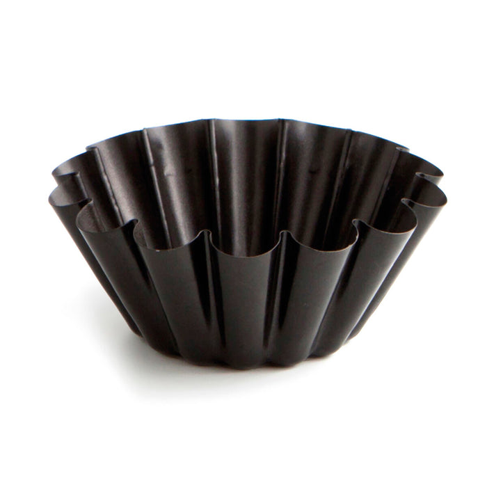 Formă pentru cremă de zahăr ars Quid Sweet Grey Ø 14 cm Negru (12 Unități)