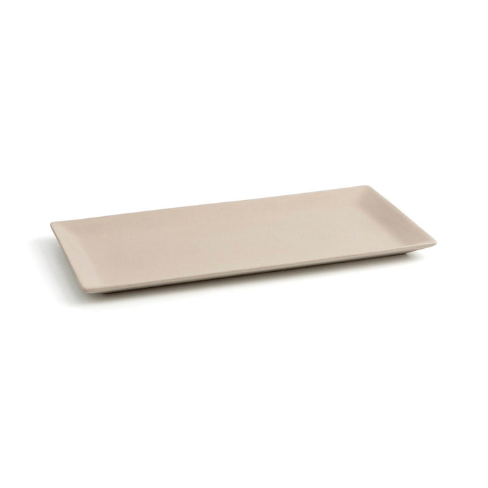 Tavă pentru gustari Quid Mineral Ceramică Bej (15 x 30 cm) (8 Unități)