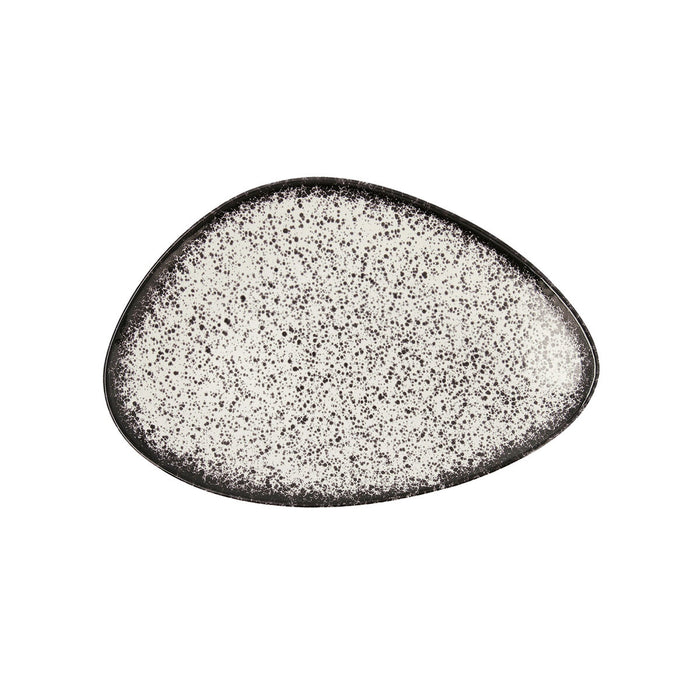 Platou Plat Ariane Rock Triunghiular Negru Ceramică Ø 29 cm (6 Unități)