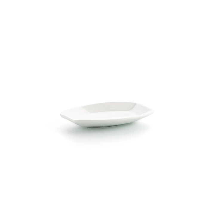 Tavă pentru gustari Ariane Alaska 9,6 x 5,9 cm Mini Oval Ceramică Alb (10 x 7,4 x 1,5 cm) (18 Unități)