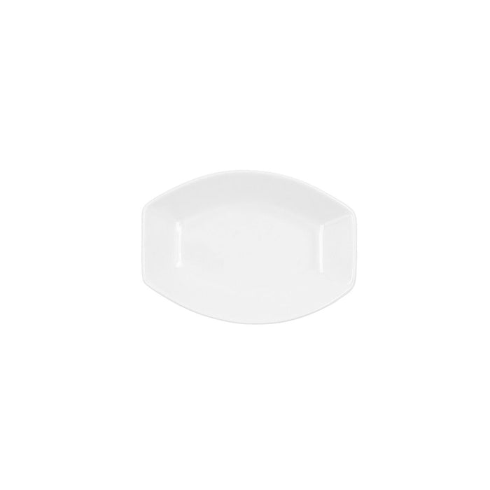 Tavă pentru gustari Ariane Alaska 9,6 x 5,9 cm Mini Oval Ceramică Alb (10 x 7,4 x 1,5 cm) (18 Unități)