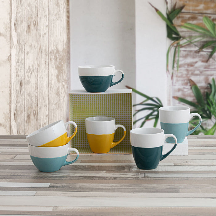 Hrnek Quid Viba Mic Dejun Bicolor Ceramică 400 ml (12 Unități)