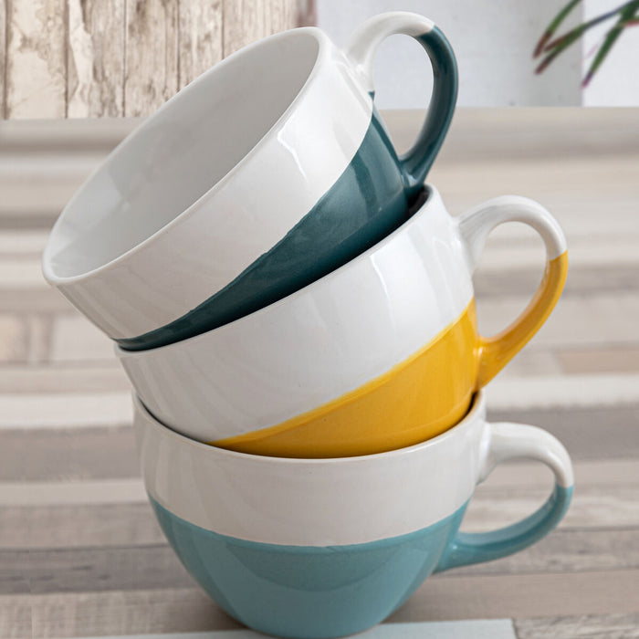 Hrnek Quid Viba Ceramică Bicolor (450 ml) (12 Unități)