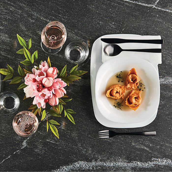 Platou pentru Servire Bormioli Rocco Parma Dreptunghiular Alb Sticlă 20 x 28 cm (24 Unități)